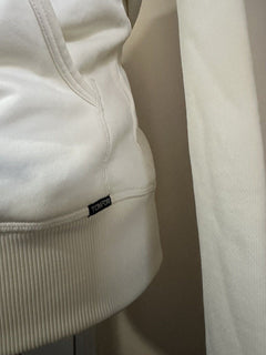 Neu 990 $ TOM FORD Solid Hooded Zip Jacket Sweater für Herren NATURAL SOLID 46 US/56 E