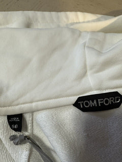 Neu 990 $ TOM FORD Solid Hooded Zip Jacket Sweater für Herren NATURAL SOLID 46 US/56 E