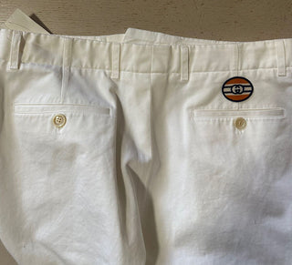 Neu mit Etikett: 880 $ Gucci Herren-Shorts aus Militär-Baumwolle, Farbe Milch, 30 US/46 Eu, Italien