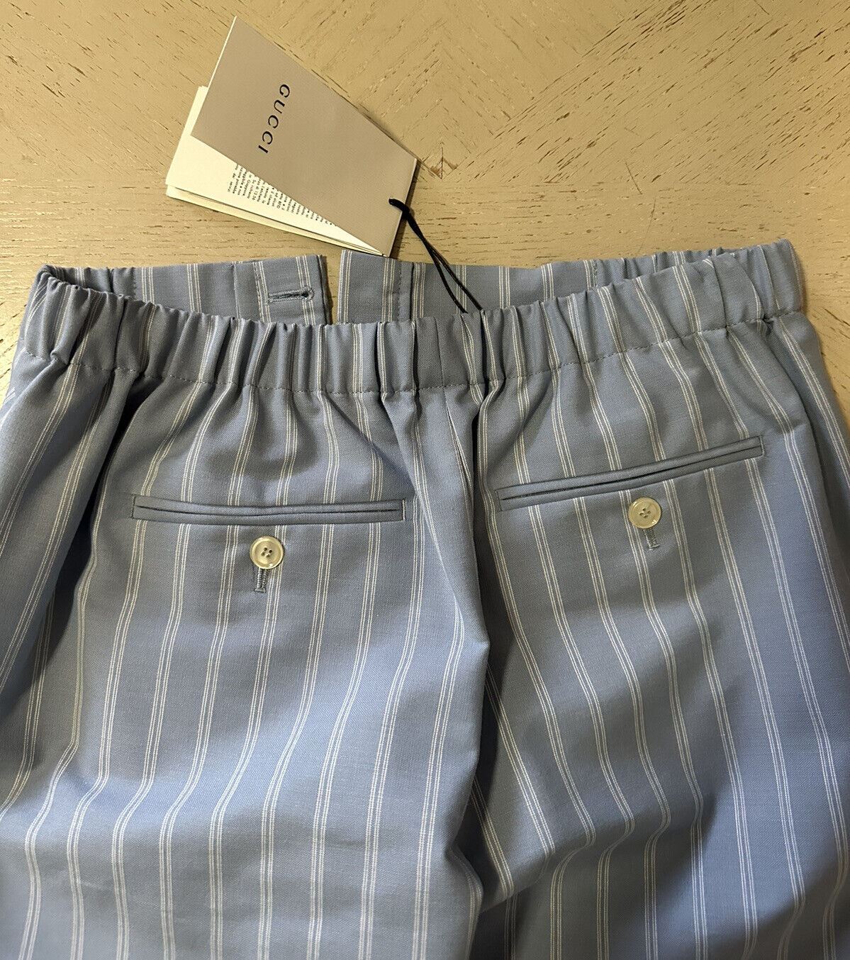 NWT $780 Gucci Men Light Weight Short Pants Color Blue 30 US/46 Eu Italy