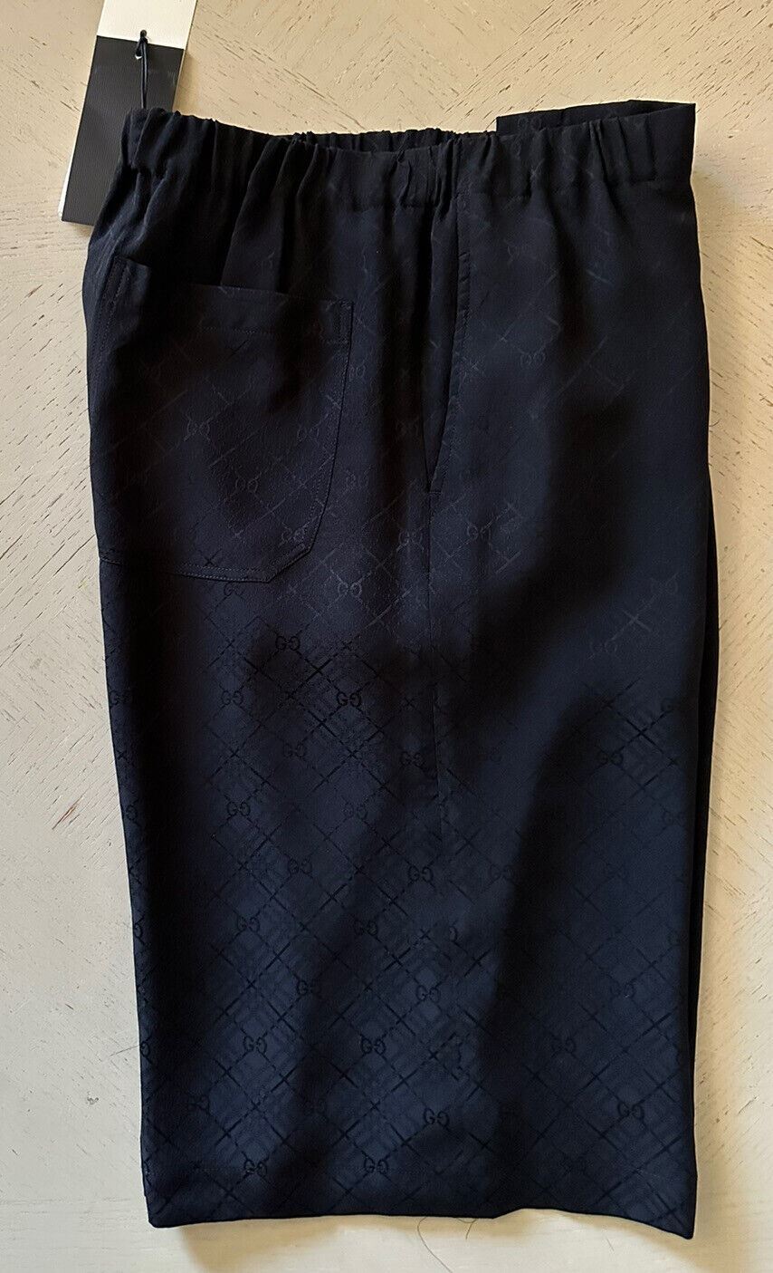 Neu mit Etikett: 1100 $ Gucci Herren-Shorts aus Seide mit GG-Monogramm, Schwarz, 28 US/44 Eu