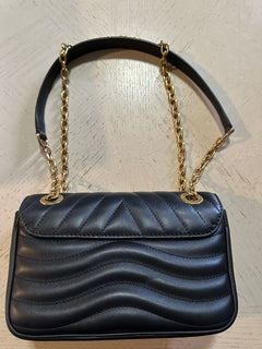 Neue 2850 $ Louis Vuitton LV Leder New Wave Kettentasche PM Schwarz Italien