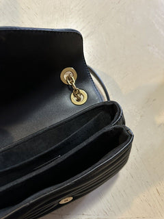 Neue 2850 $ Louis Vuitton LV Leder New Wave Kettentasche PM Schwarz Italien