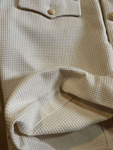 NWT $1250 Gucci Men’s Cotton Honey Comb Short Pants Ivory 34 US/50 Eu