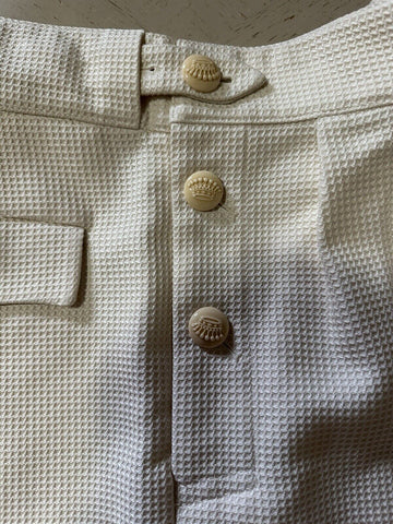 NWT $1250 Gucci Men’s Cotton Honey Comb Short Pants Ivory 34 US/50 Eu