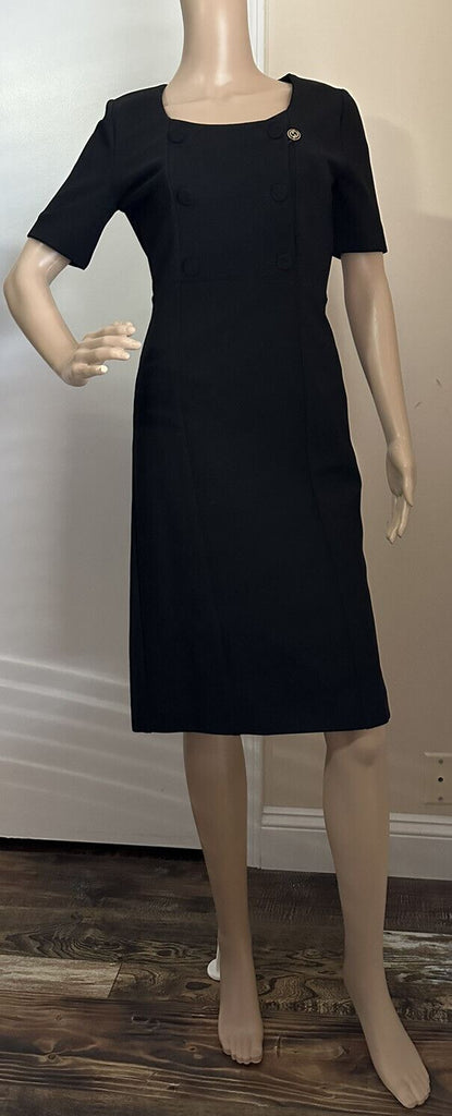 Neu $2200 Gucci Damen Midikleid Schwarz Größe S