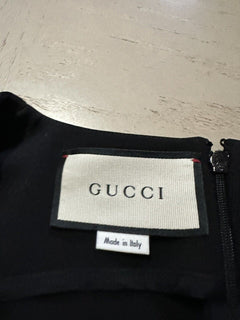 Neu $2200 Gucci Damen Midikleid Schwarz Größe S