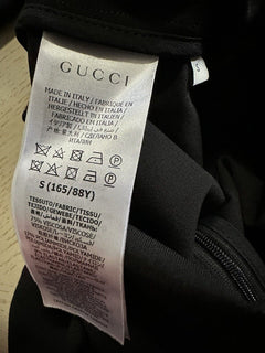 Neu $2200 Gucci Damen Midikleid Schwarz Größe S