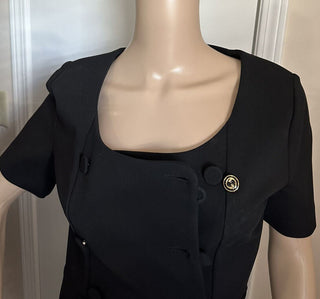 Neu $2200 Gucci Damen Midikleid Schwarz Größe S