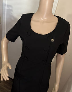 Neu $2200 Gucci Damen Midikleid Schwarz Größe S