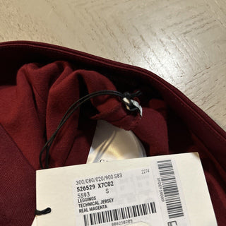 Neue Gucci Damen-Leggings aus technischem Jersey für 1200 $, Burgunderrot, Größe S