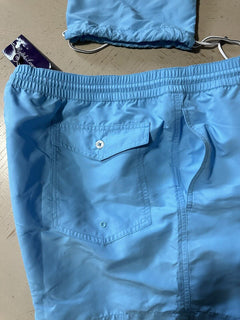 Neu mit Etikett: 295 $ Ralph Lauren Purple Label Herren-Badeshorts, Blau, Größe XXL