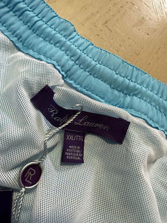 Neu mit Etikett: 295 $ Ralph Lauren Purple Label Herren-Badeshorts, Blau, Größe XXL