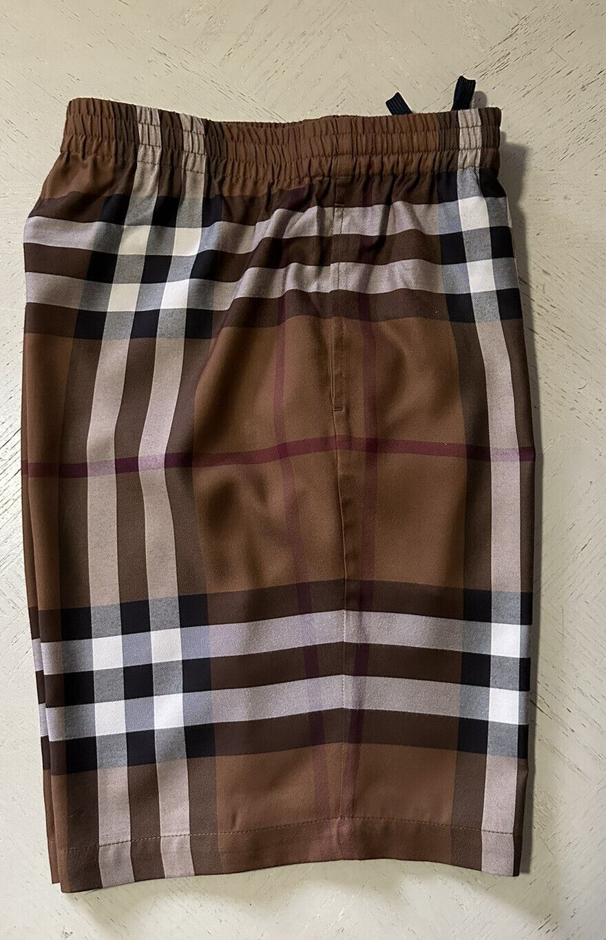 NWT $680 Burberry Men’s “Bradeston" check shorts Pants Brown/Beige/Black S