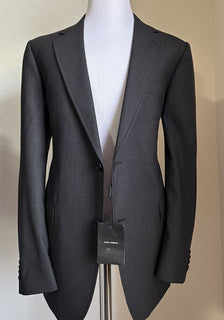 Neu $3850 Dolce&amp;Gabbana Herrenanzug Dunkelgrau 44L US (56L Eu) Italien
