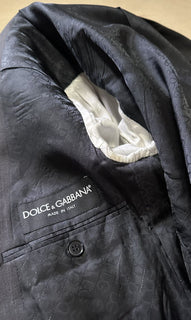 Neu $3850 Dolce&amp;Gabbana Herrenanzug Dunkelgrau 44L US (56L Eu) Italien