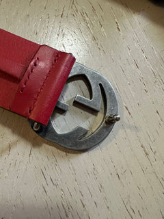 Новый кожаный ремень Gucci с пряжкой GG Rosso Red 90/36 546389