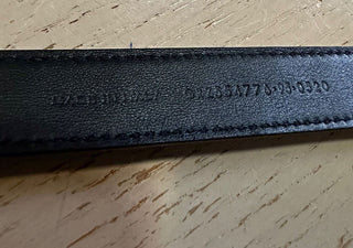 Neuer Saint Laurent Herren-Ledergürtel mit Krokodilprägung, Schwarz, 95/38