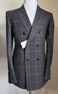 Neuer zweireihiger Herrenanzug von Gucci im Wert von 3.980 $, DK-Grau, 42R US (52R Eu), Italien