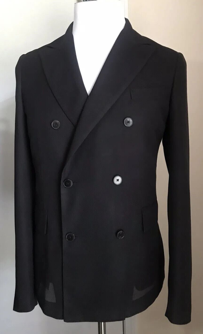 NWT $2295 Valentino Мужское шелковое спортивное пальто Блейзер Куртка черная 34R US/44R EU Италия