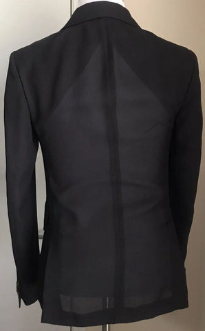 NWT $2295 Valentino Men Silk Sport Coat Blazer Jacket Black 34R US/44R Eu Italy