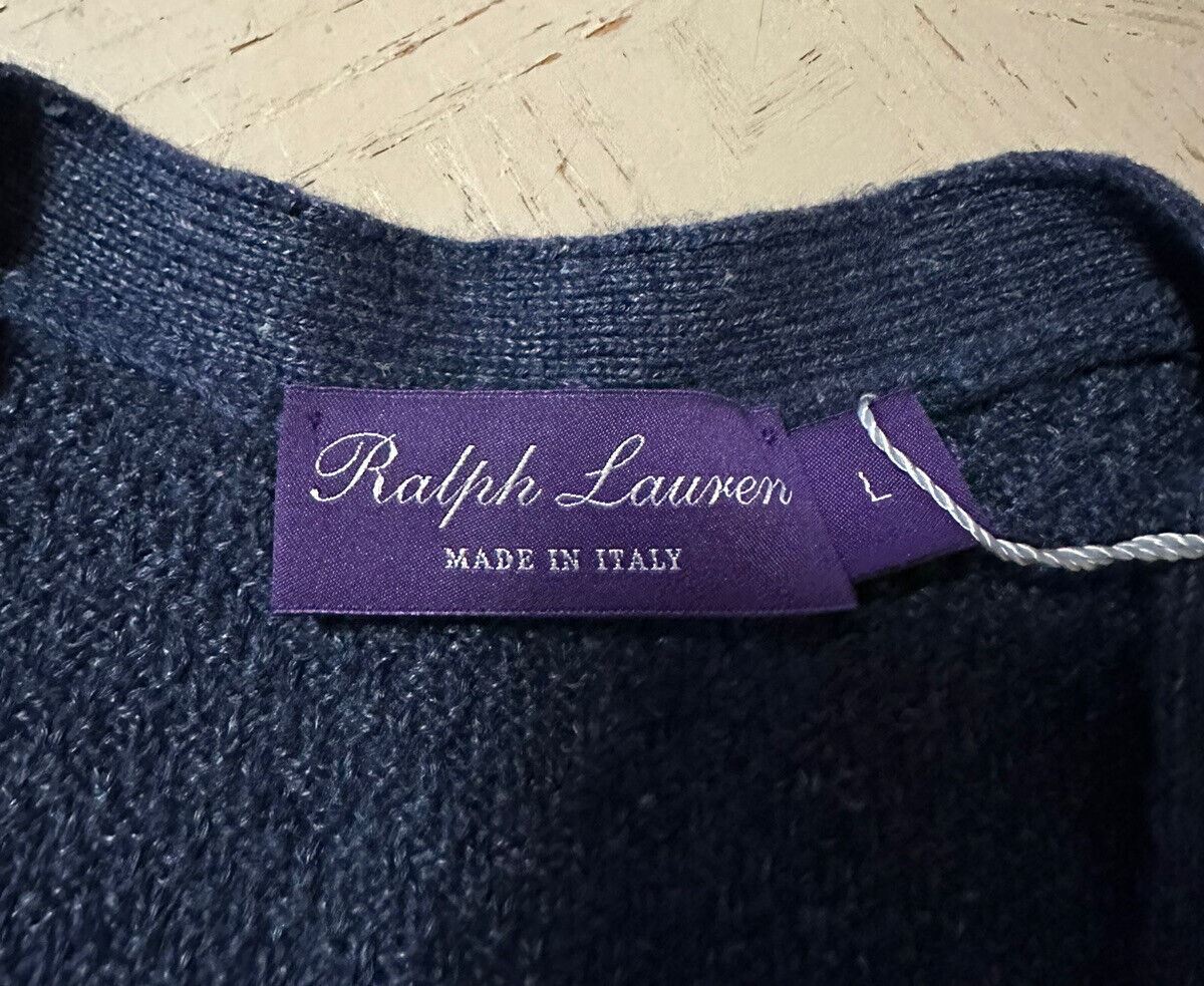 Мужской кардиган Ralph Lauren Purple Label стоимостью 1095 долларов NWT, лен/наличные. Свитер Синий Л Ита.