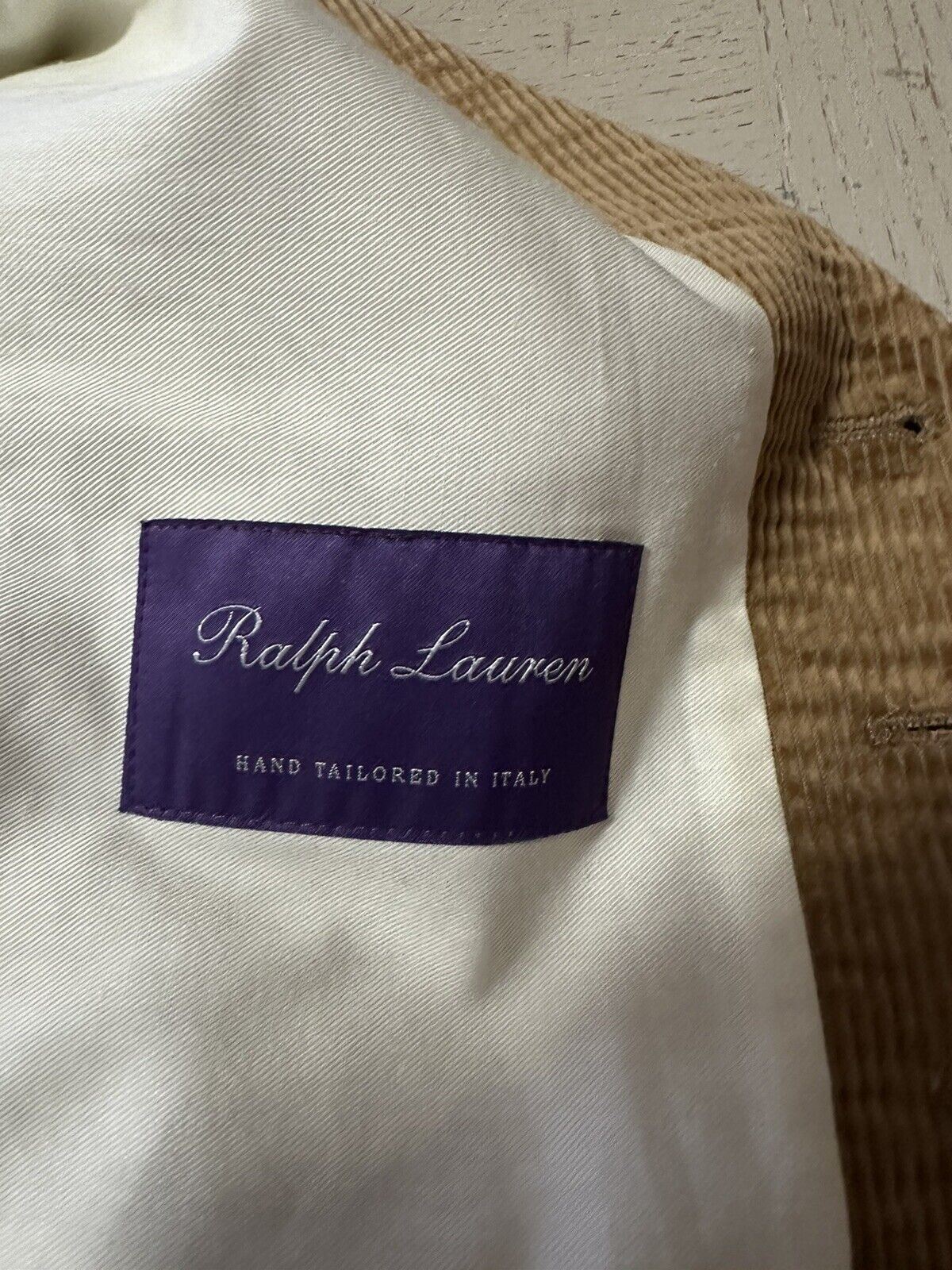 New $595 Ralph Lauren Purple Label Men's Corduroy Vest Camel 42L US/52L Eu Italy