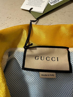 Neu mit Etikett: 1.650 $ Gucci Herren-Trainingsjacke aus technischem Polyester in Übergröße, leuchtendes Blau S