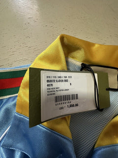 Neu mit Etikett: 1.650 $ Gucci Herren-Trainingsjacke aus technischem Polyester in Übergröße, leuchtendes Blau S