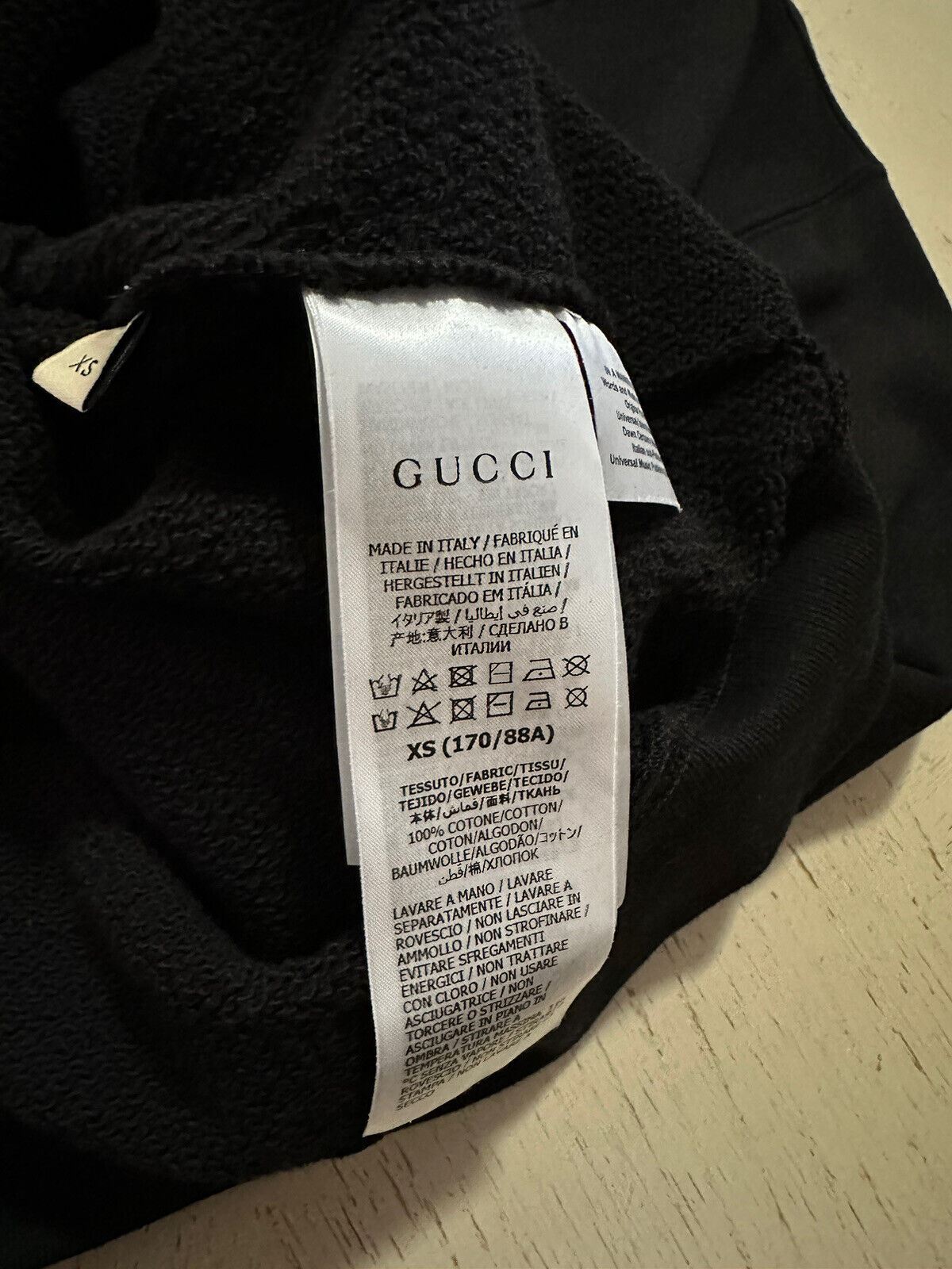 Neu mit Etikett: 1250 $ Gucci Herren-Pullover mit Rundhalsausschnitt, übergroß, Schwarz, XS, Italien