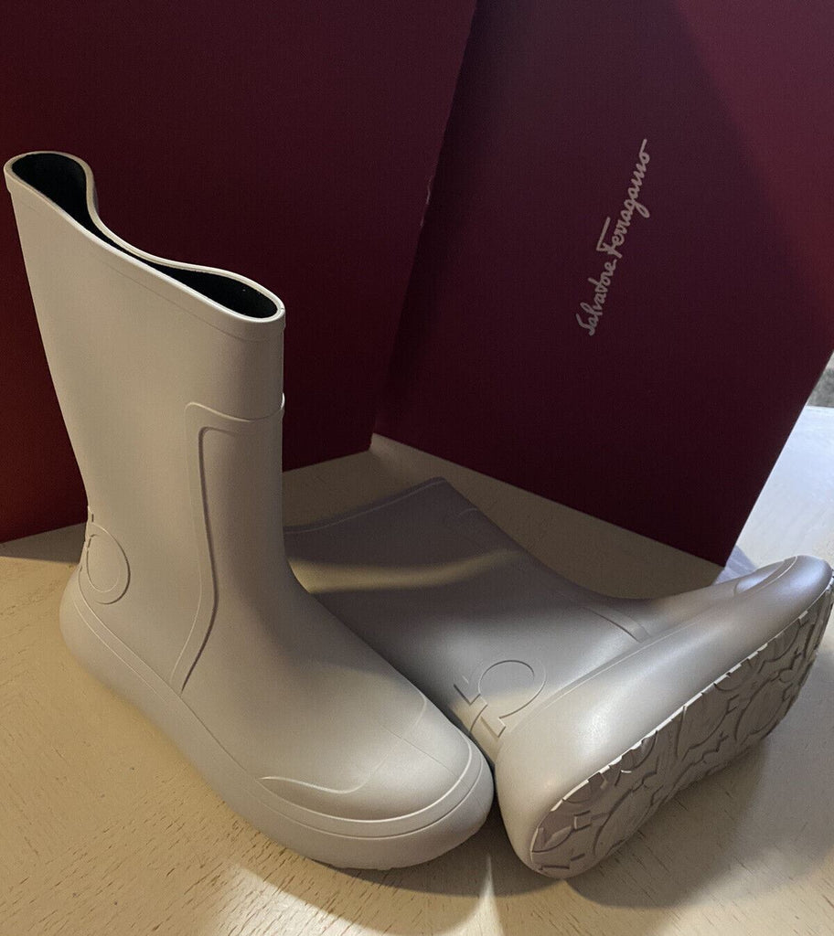New $630 Salvatore Ferragamo Men RainBoot Shoes Black 10 US/43 Eu Italy