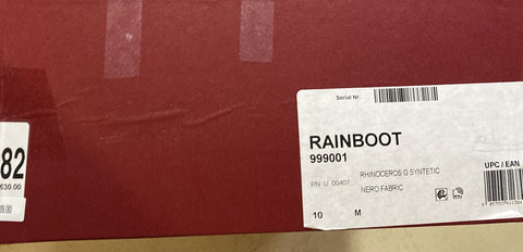 New $630 Salvatore Ferragamo Men RainBoot Shoes Black 10 US/43 Eu Italy