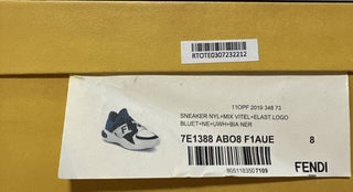 NIB $980 Fendi Men Forever Fendi Runner Sneakers Shoes White/Blue 9 US/42 Eu