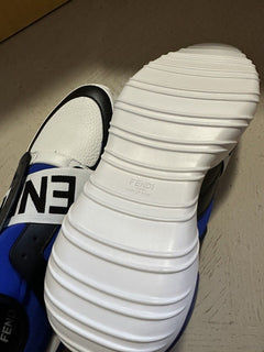 NIB $980 Fendi Men Forever Fendi Runner Sneakers Shoes White/Blue 9 US/42 Eu