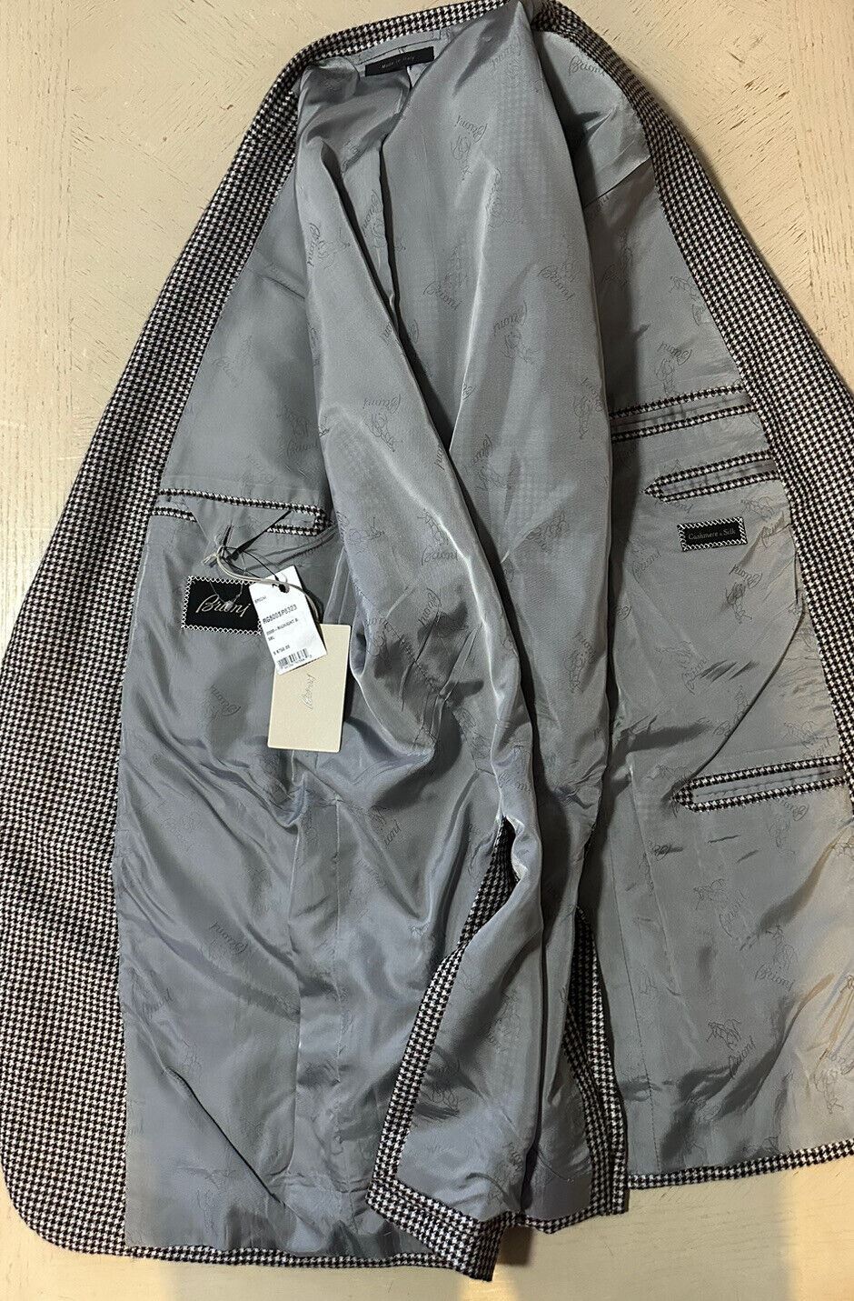 NWT $6750 Мужской спортивный пиджак Brioni из кашемира/шелка, средне-коричневый, 46L, США/56L, ЕС