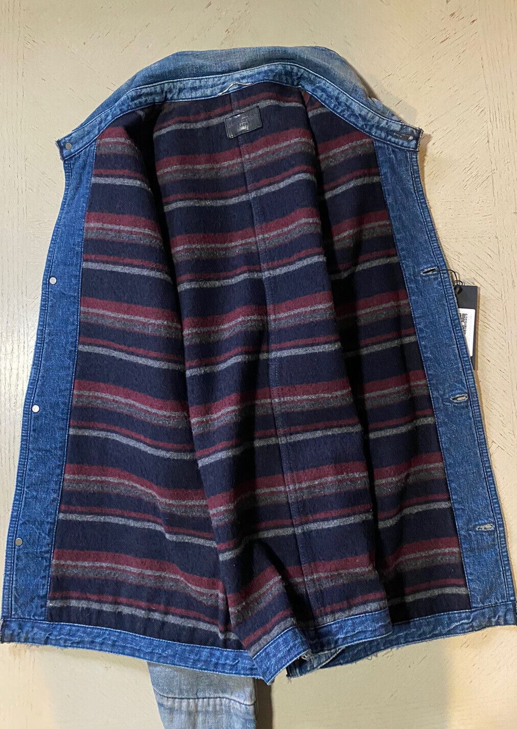 Новая мужская джинсовая куртка Saint Laurent Fifties Sun Dirty Blue XL стоимостью $1650