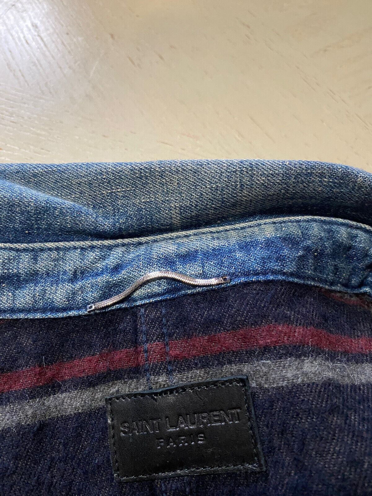 Новая мужская джинсовая куртка Saint Laurent Fifties Sun Dirty Blue XL стоимостью $1650