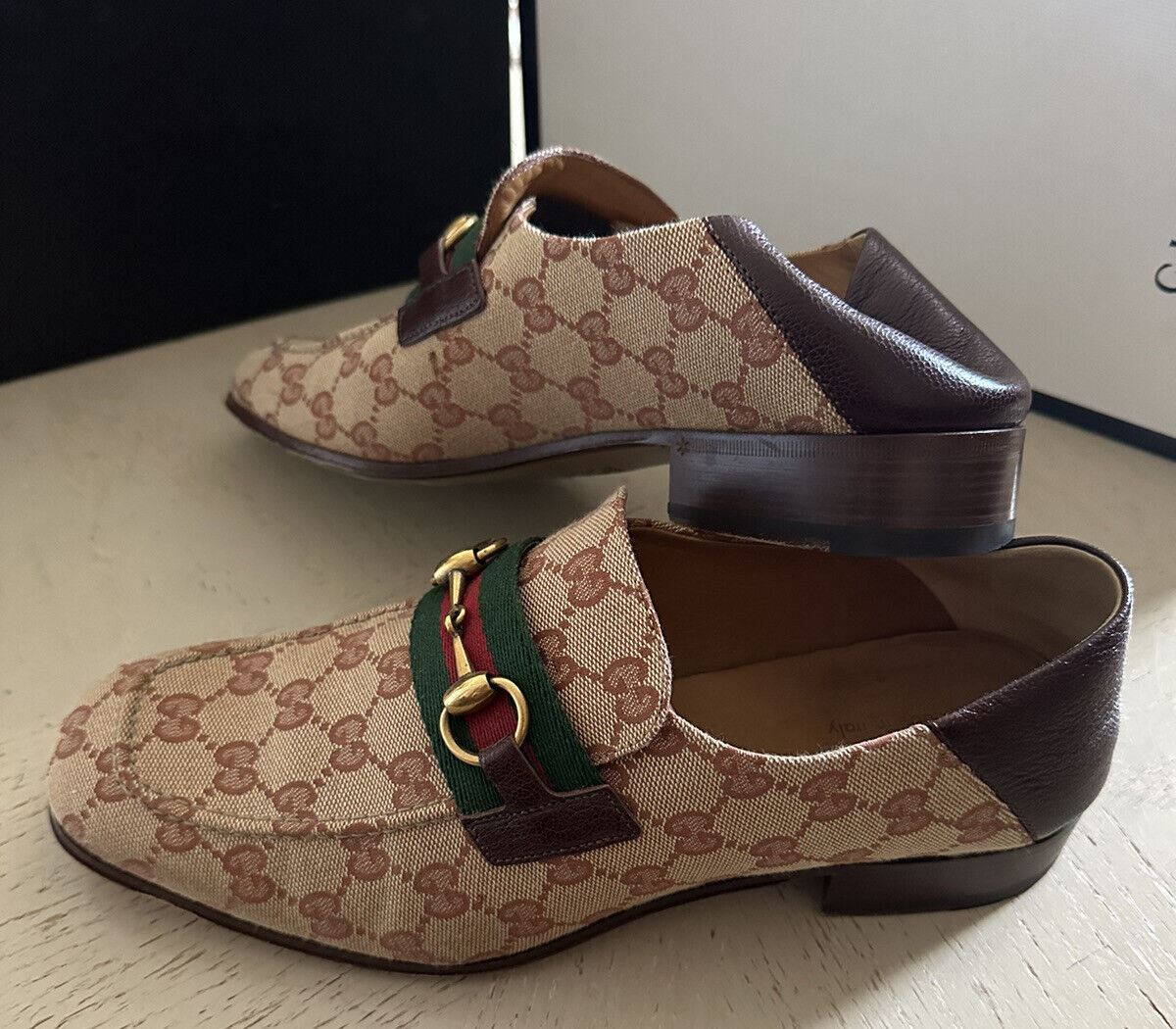 Gucci Herren-Loafer-Schuhe, Beige, 10 US (9 UK), 546223, Italien