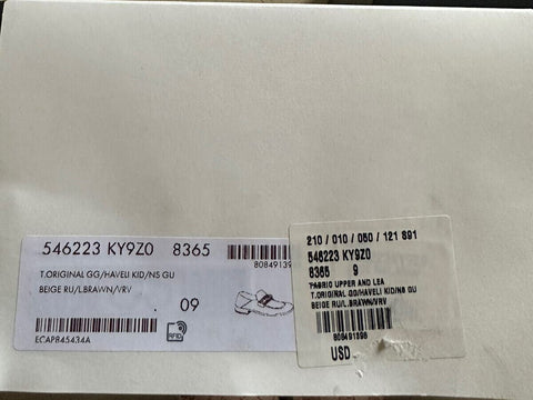 Gucci Mens Loafers Shoes Beige 10 US ( 9 UK ) 546223 Italy