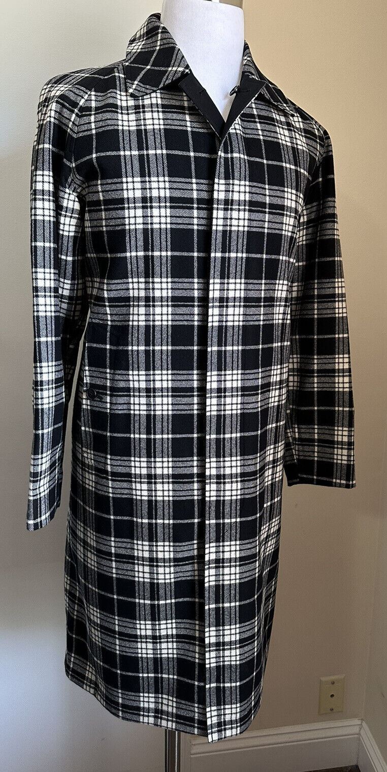 Neuer 2790 $ Burberry Men Heathcoate Reversible Top Coat Schwarz Größe 36 US/46 Eu