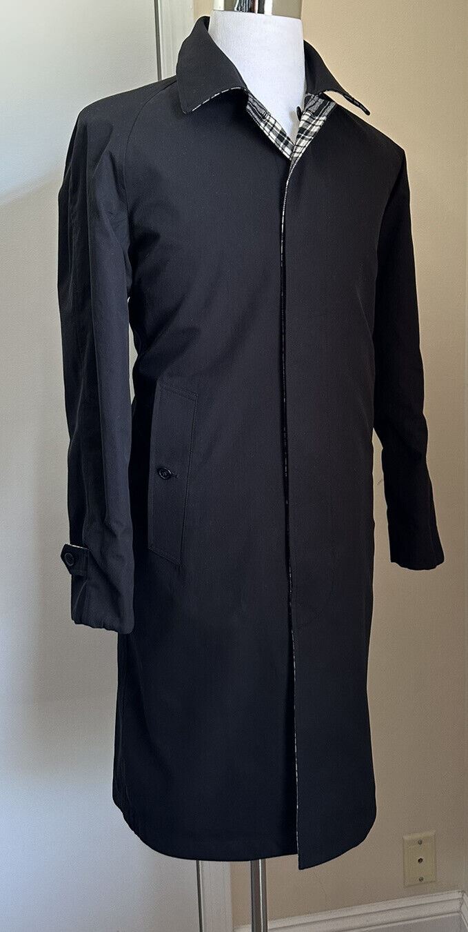 Neuer 2790 $ Burberry Men Heathcoate Reversible Top Coat Schwarz Größe 36 US/46 Eu