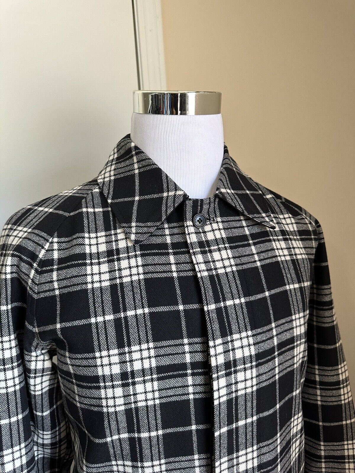 Neuer 2790 $ Burberry Men Heathcoate Reversible Top Coat Schwarz Größe 36 US/46 Eu