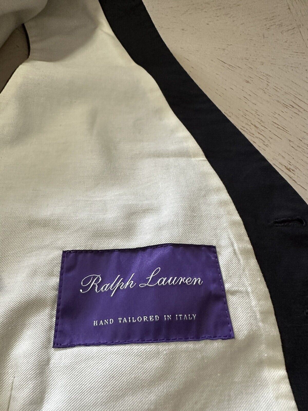 New $595 Ralph Lauren Purple Label Men Linen/Silk Vest Black 40R US/50R Eu Italy