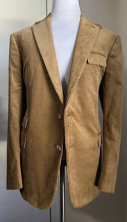 NWT $2495 Ralph Lauren Purple Label Мужское вельветовое спортивное пальто Блейзер Светло-коричневый 48L США