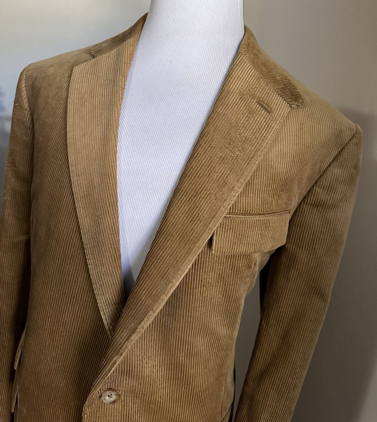 NWT $2495 Ralph Lauren Purple Label Men Corduroy Sport Coat Blazer Camel 48L US