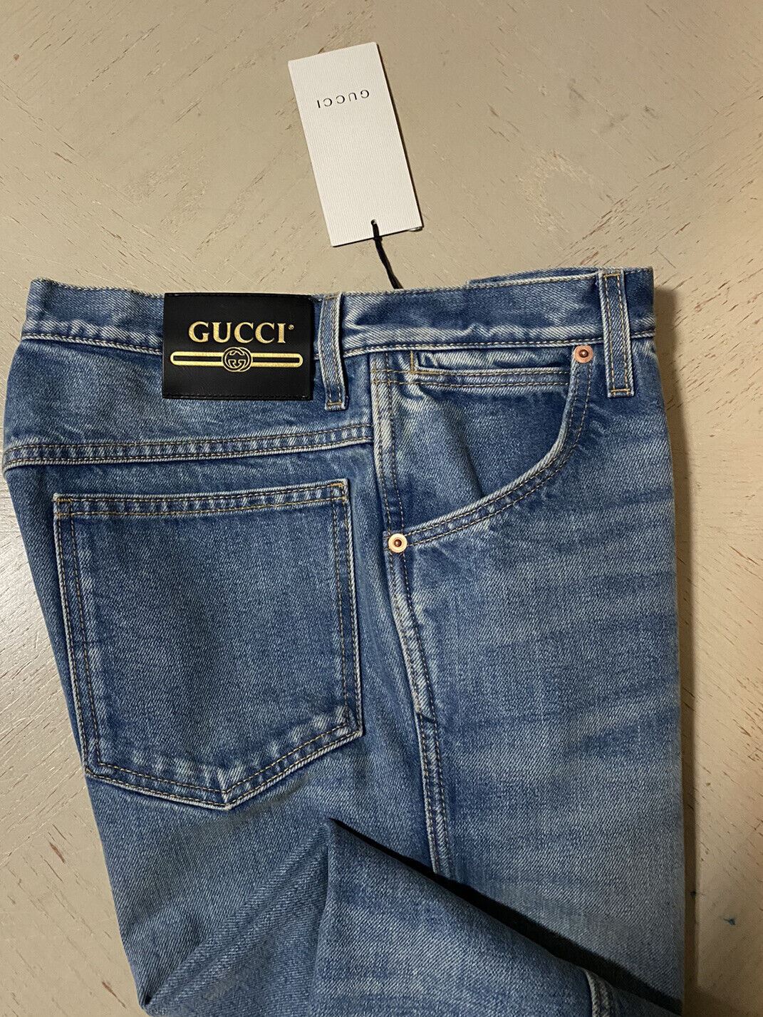 Neu mit Etikett: 1.180 $ Gucci Herrenjeans Jeanshose Blau 30 US Italien