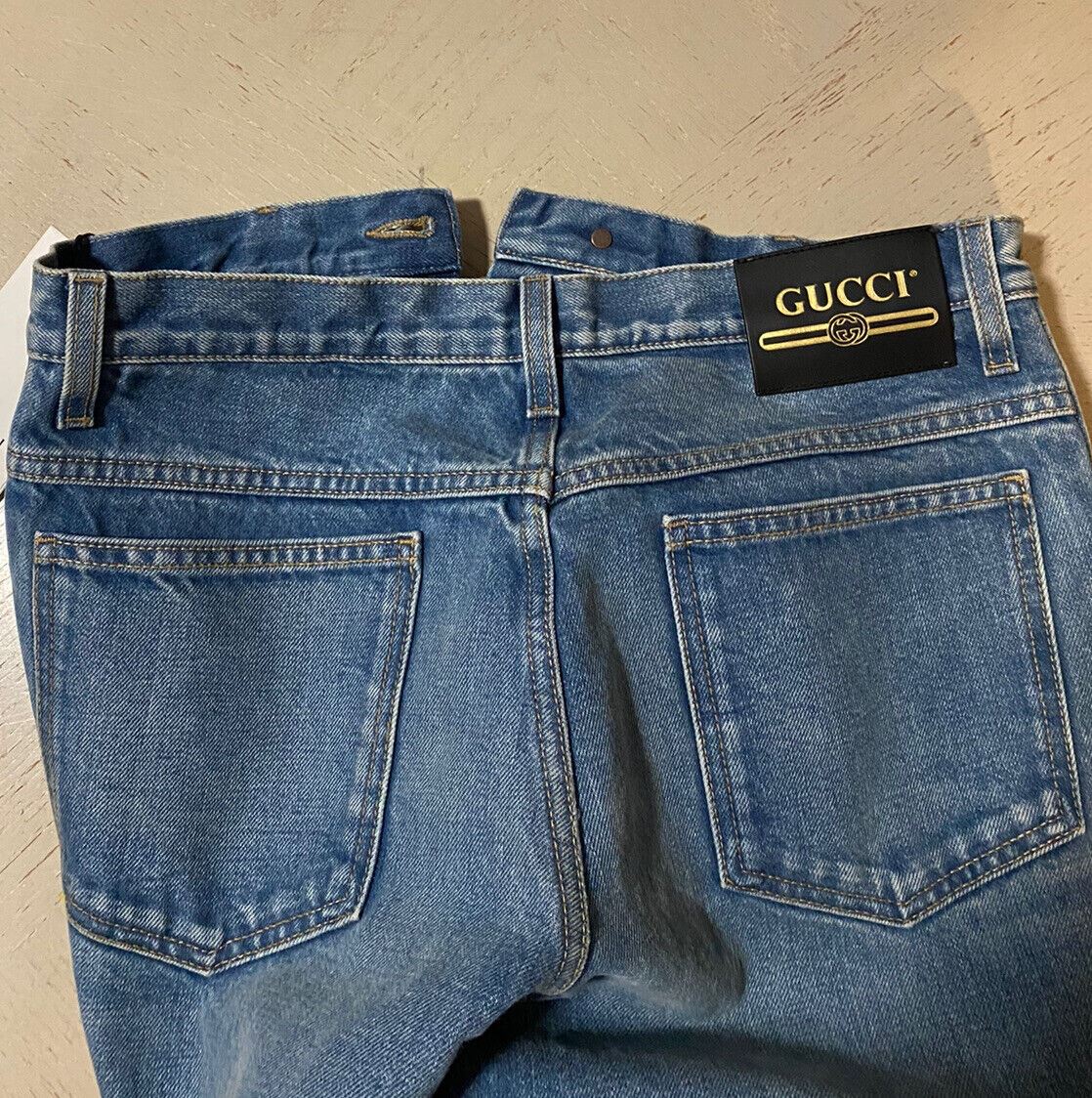 Neu mit Etikett: 1.180 $ Gucci Herrenjeans Jeanshose Blau 30 US Italien