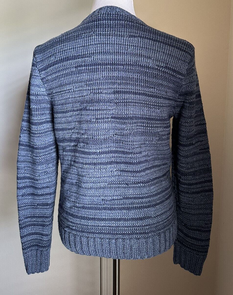 NWT $1295 Ralph Lauren Purple Label Мужской свитер ручной вязки с V-образным вырезом Синий M