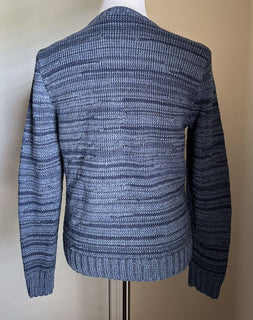 NWT $1295 Ralph Lauren Purple Label Мужской свитер ручной вязки с V-образным вырезом Синий M