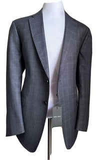 Новый мужской светлый костюм из шерсти и шелка от Giorgio Armani за 3095 долларов SOLID DARK 48R US/58R Eu Ita